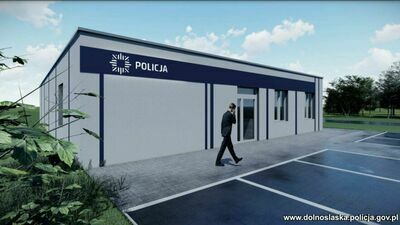 Tak prezentuje się modułowy, parterowy posterunek w dolnośląskich Prochowicach, który oddano do użytku w zeszłym miesiącu. Obiekt kosztował ok. 3,5 mln zł. Podobny może powstać w powiecie puławskim