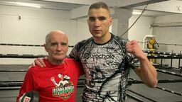 Michał Soczyński (z prawej) w towarzystwie swojego trenera, Władysława Maciejewskiego