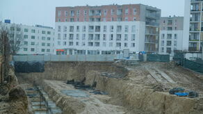 Na placu budowy powstał już głęboki wykop