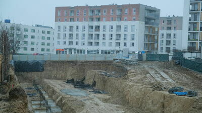 Na placu budowy powstał już głęboki wykop