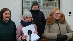 Część spadkobierców, m.in. Justyna Pawłowska (w środku) i Wioleta Ładna (z prawej)