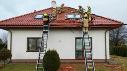 Jedna z czwartkowych interwencji strażaków w powiecie parczewskim. 