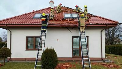 Jedna z czwartkowych interwencji strażaków w powiecie parczewskim. 