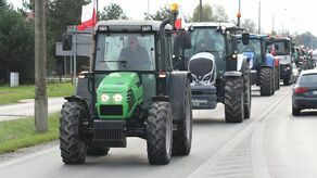 Jedna z wcześniejszych blokad dróg w Łucce koło Lubartowa, na drodze krajowej nr 19 – październik 2020 r. 