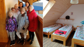 Ola i jej ukraińska rodzina w nowym miejscu odpoczynku.