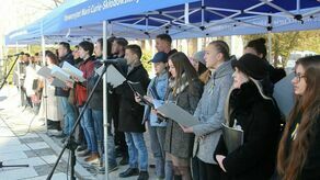 Hymn Ukrainy rozbrzmiał na placu przed UMCS