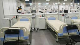 Szpital tymczasowy w grudniu 2020 roku, tuż przed otwarciem
