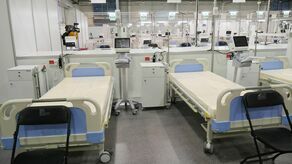 Szpital tymczasowy w grudniu 2020 roku, tuż przed otwarciem