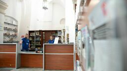 Miejsce zbiórki przed niedzielnym zwiedzaniem to punkt informacji turystycznej na parterze Ratusza.