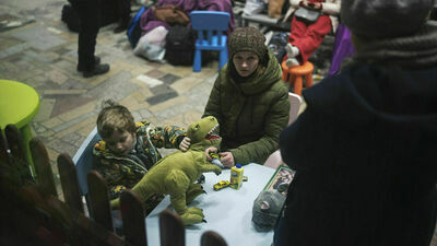 Uchodźcy na dworcu PKS w Lublinie