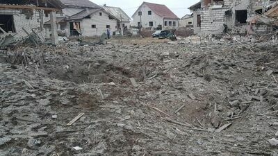 Miasteczko Owrucz na pograniczu ukraińsko-białoruskim po bombardowaniu przez Rosję