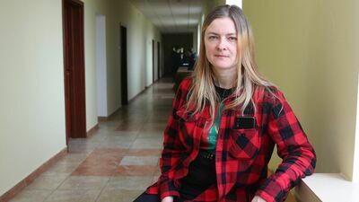 Pani Swietłana razem z młodszą córką od kilku dni mieszka Tymczasowym Dom dla Uchodźców w Bystrzejowicach Trzecich