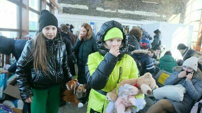 Uchodźcy na dworcu PKS w Lublinie