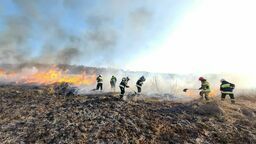 Niedzielny wyjazd strażaków do pożaru suchych traw w miejscowości Dębczyna.