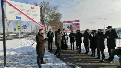 Otwarcie ronda, które powstało przy udziale środków transgranicznych, w ramach projektu z białoruskim Brześciem