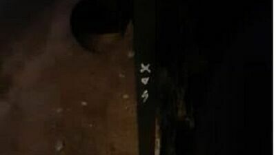 Takie oznakowanie znaleźli na swojej posesji mieszkańcy osiedla Sielczyk