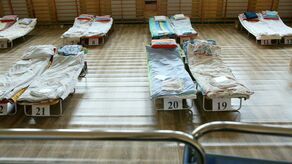 W wielu innych szkołach udało się zorganizować miejsca noclegowe. Tak wygląda sala gimnastyczna w szkole przy ul. Sulisławickiej w Lublinie