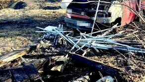 Efekt pożaru w powiecie krasnostawskim