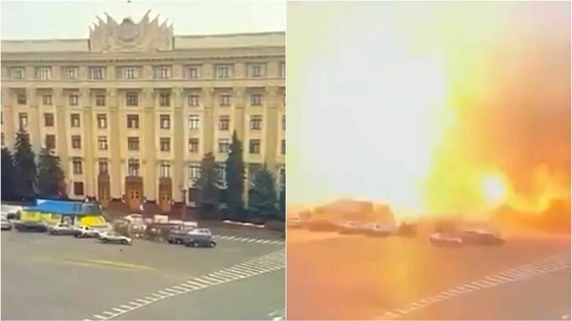 We wtorek rano bomba spadła na budynek Administracji Obwodu Państwowego w Charkowie