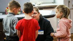 Dzieci z ukraińskich rodzin uczestniczą w zajęciach organizowanych przez kraśnickie instytucje m.in. przez Centrum Kultury i Promocji.