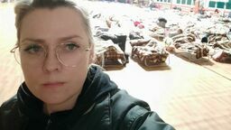 Burmistrz Marta Majewska w ośrodku recepcyjnym w Hrubieszowie