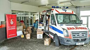 Trafi na front. Karetka pogotowia wyjechała już z Kraśnika na Ukrainę