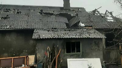 Pożar domu w Ludwinie