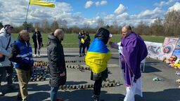 Msza podczas protestu w piątek