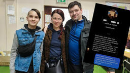 Bartosz Sierpniowski jest wolontariuszem w punkcie recepcyjnym w Zamościu