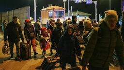 Przejście graniczne w Hrebennem (początek marca)