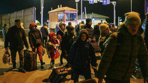 Przejście graniczne w Hrebennem (początek marca)