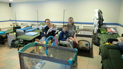 Uchodźcy z Ukrainy na dworcu PKP w Lublinie