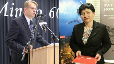 – Robota wykonana, trzeba zapłacić – stwierdza Dariusz Szustek (po lewej). – Apeluję o zdroworozsądkowe podejście. Nie możemy być stawiani pod ścianą – odpowiada wójt Agnieszka Cieślak