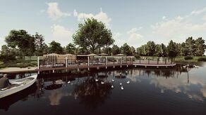 Planowane molo i kawiarnia nad zalewem