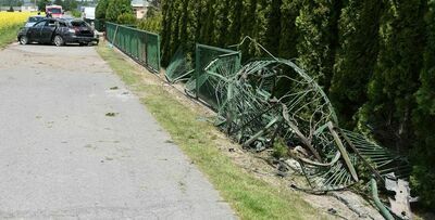 Rozbite audi i zniszczone ogrodzenie. 39-latek: Wypiłem tylko jedno piwo