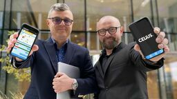 Od lewej Michał Lorenc i Jarosław Śmigiel z zarządu Celiusa