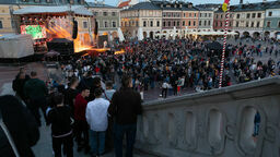 Szczególnie liczną publiczność zgromadził wieczorny koncert zespołu braci Golec.