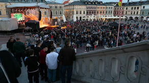 Szczególnie liczną publiczność zgromadził wieczorny koncert zespołu braci Golec.