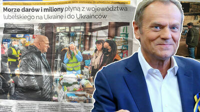 O czym przypomniał sobie Tusk i kto dźwiga pudła z pomocą dla uchodźców