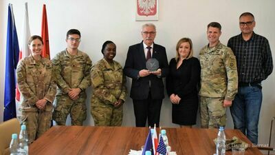 Pożegnalne spotkanie w Starostwie Powiatowym w Zamościu.