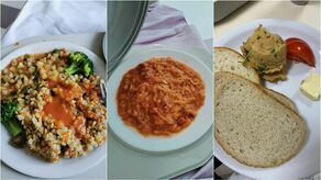 Przykłady szpitalnych posiłków z al. Kraśnickiej. Zdjęcia od pacjentów