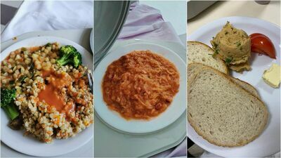 Przykłady szpitalnych posiłków z al. Kraśnickiej. Zdjęcia od pacjentów