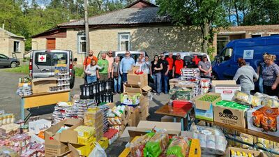 W zeszłym tygodniu kilka busów z Tomaszowa Lubelskiego dotarło do miejscowości Moszczun położonej za Irpieniem.