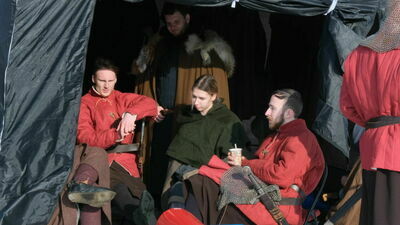 Ekipa „Korony królów” pracowała w skansenie w zimie 2019 roku 