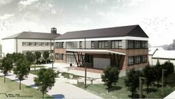 Wizualizacja nowej części domu kultury