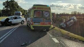 Wypadek w Radzyniu Podlaskim. Zablokowana droga krajowa [zdjęcia]