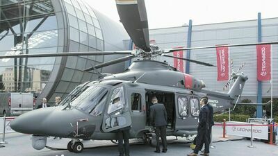 Jedna z wersji śmigłowca AW149 ze Świdnika prezentowana na targach militarnych w Kielcach