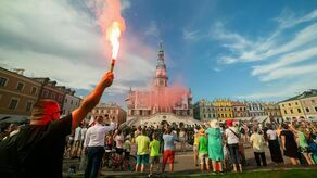 Godzina W na Rynku Wielkim w Zamościu.
