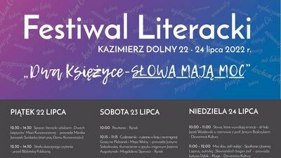 Nowy festiwal w Kazimierzu Dolnym. Przyjadą Joanna Bator i Jerzy Bralczyk