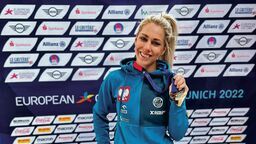 Aleksandra Mirosław po zdobyciu złotego medalu w Monachium.